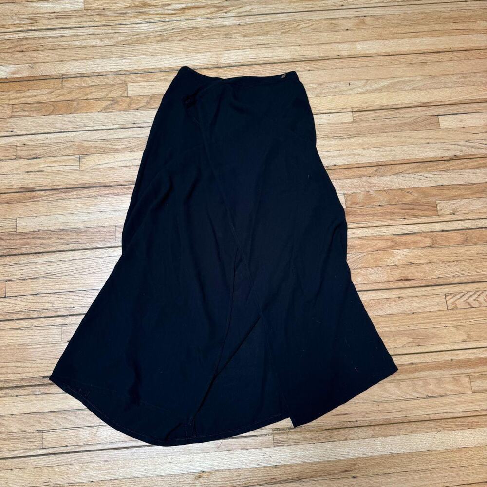 Just black wrap maxi skirt